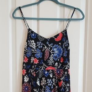 Old Navy black floral spaghetti strap sundress